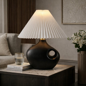   Pleated Linen Accent Table Lamp | Oroa.com