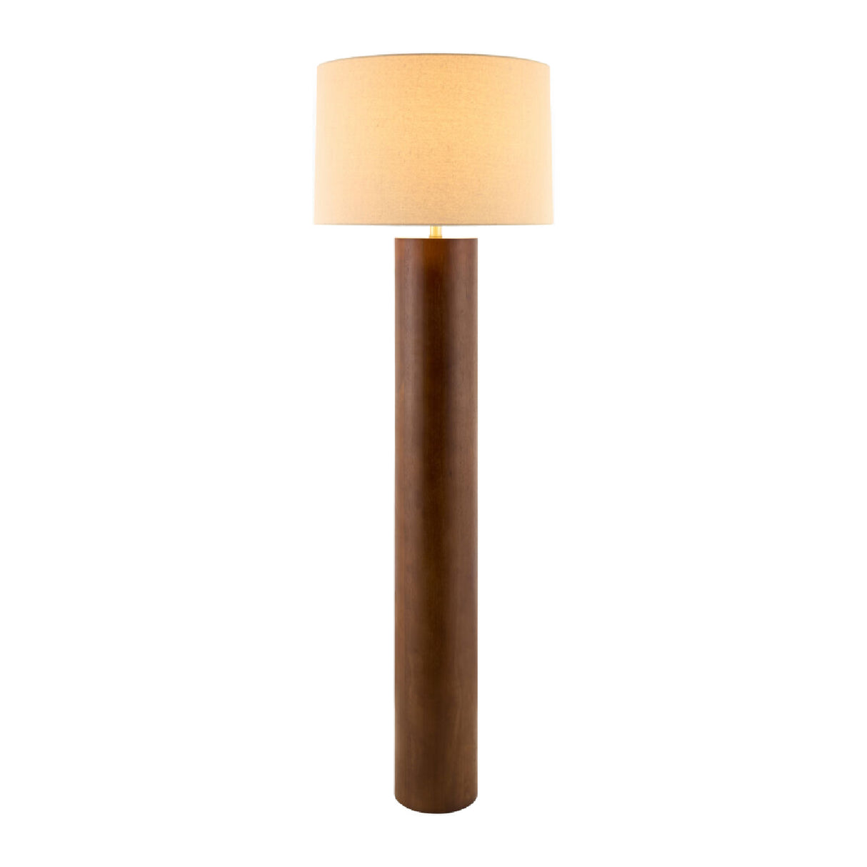   Cylindrical Rubberwood Accent Floor Lamp | Oroa.com