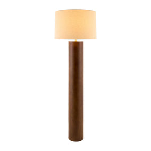   Cylindrical Rubberwood Accent Floor Lamp | Oroa.com
