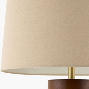   Cylindrical Rubberwood Accent Floor Lamp | Oroa.com