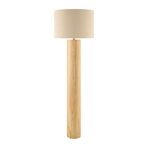   Cylindrical Rubberwood Accent Floor Lamp | Oroa.com
