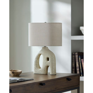   Abstract Carved Base Table Lamp | Oroa.com