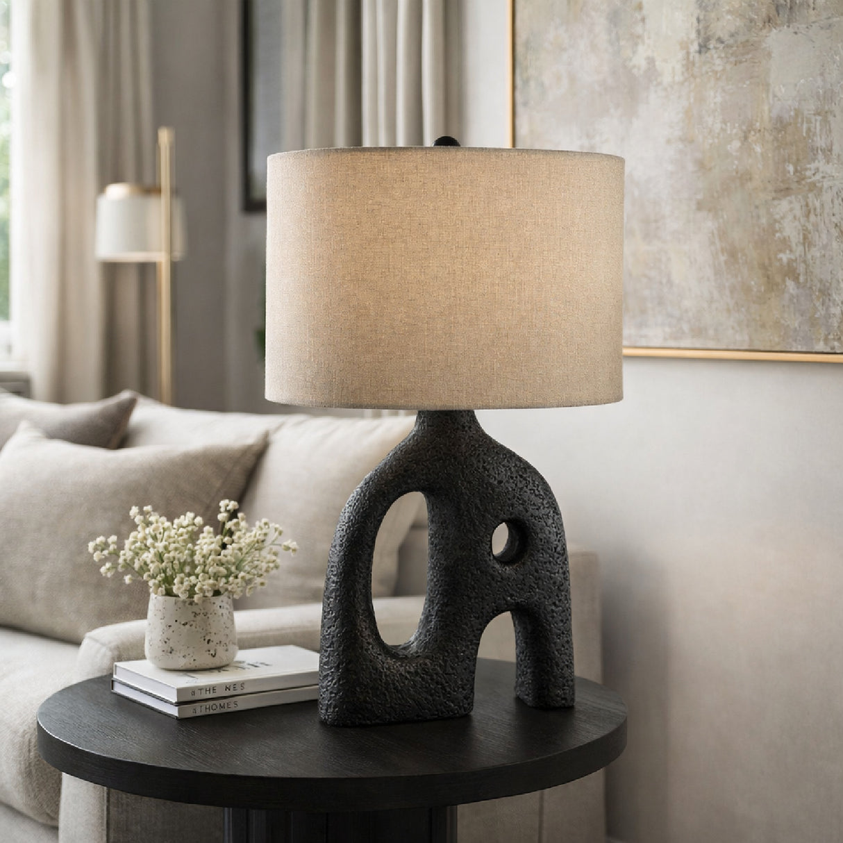   Abstract Carved Base Table Lamp | Oroa.com