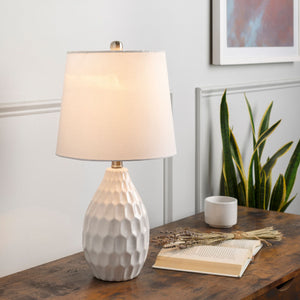   Modern European furniture - White Ceramic Linen Table Lamp - www.oroa.com | Oroa.com