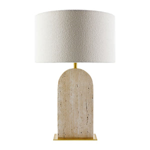   Modern European furniture - Beige Arched Travertine Table Lamp - www.oroa.com | Oroa.com