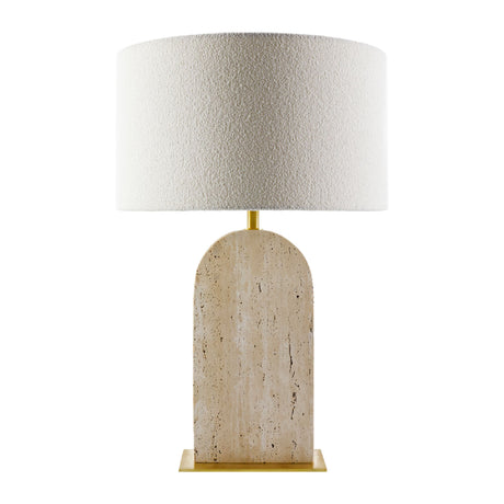   Modern European furniture - Beige Arched Travertine Table Lamp - www.oroa.com | Oroa.com