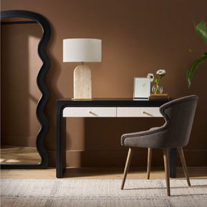   Modern European furniture - Beige Arched Travertine Table Lamp - www.oroa.com | Oroa.com