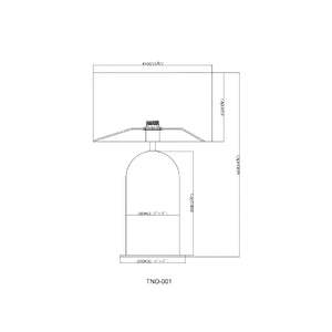   Modern European furniture - Beige Arched Travertine Table Lamp - www.oroa.com | Oroa.com