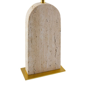   Modern European furniture - Beige Arched Travertine Table Lamp - www.oroa.com | Oroa.com
