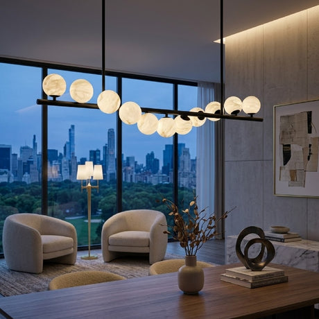   Modern European furniture - White Stone 11-Light Pendant Lamp - www.oroa.com | Oroa.com