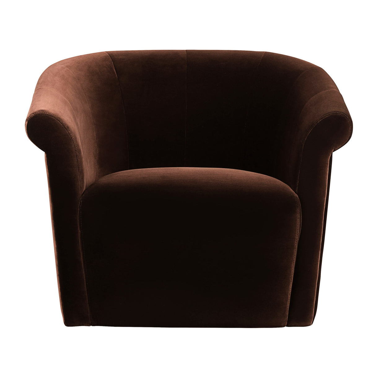   Brown Cotton Swivel Chair | Oroa.com