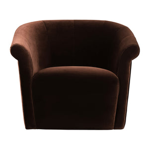   Brown Cotton Swivel Chair | Oroa.com
