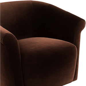   Brown Cotton Swivel Chair | Oroa.com