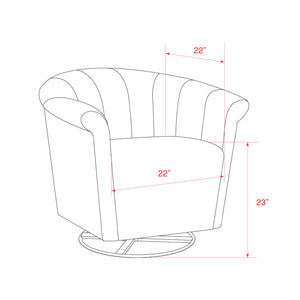   Brown Cotton Swivel Chair | Oroa.com