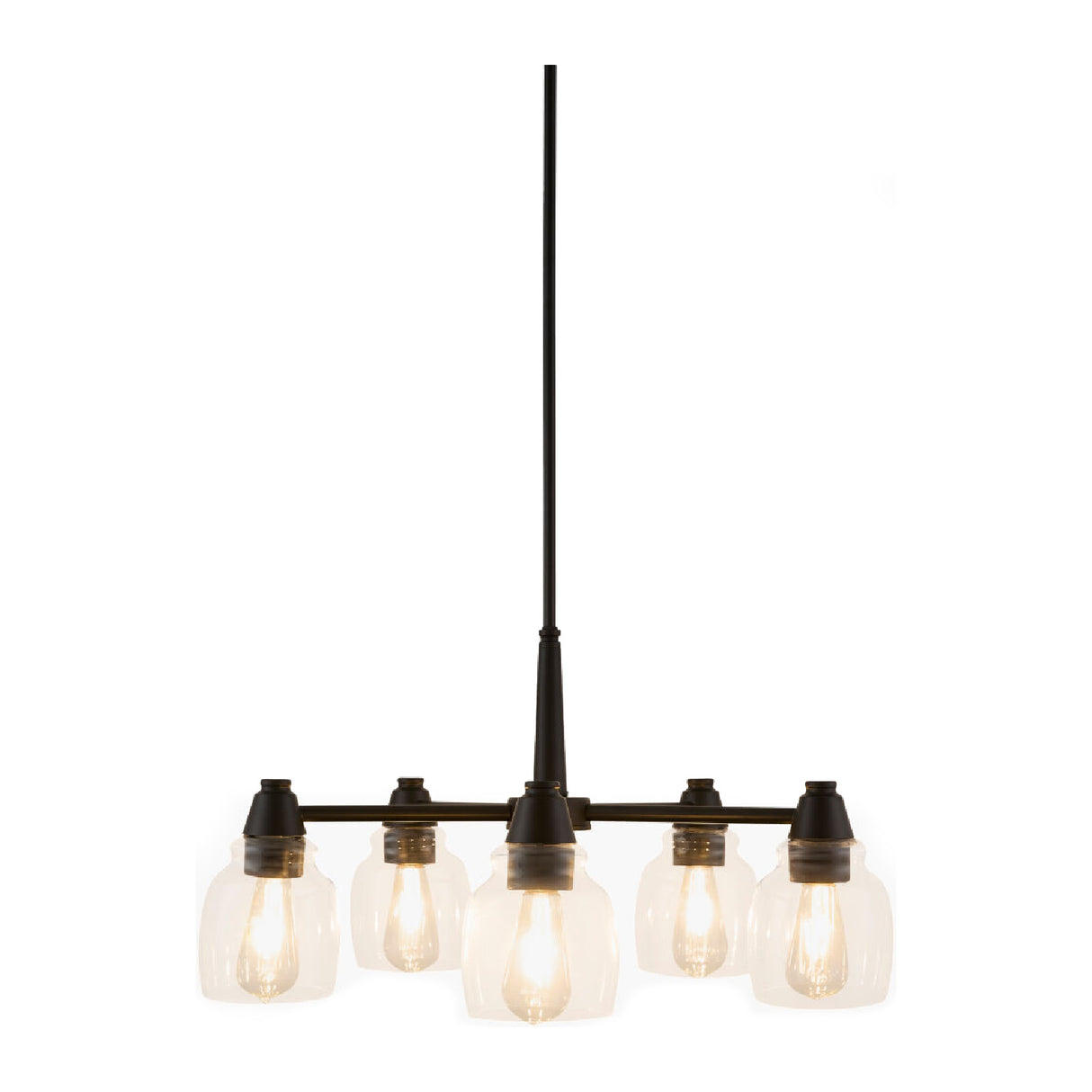   Iron Framed Glass Chandelier | Oroa.com