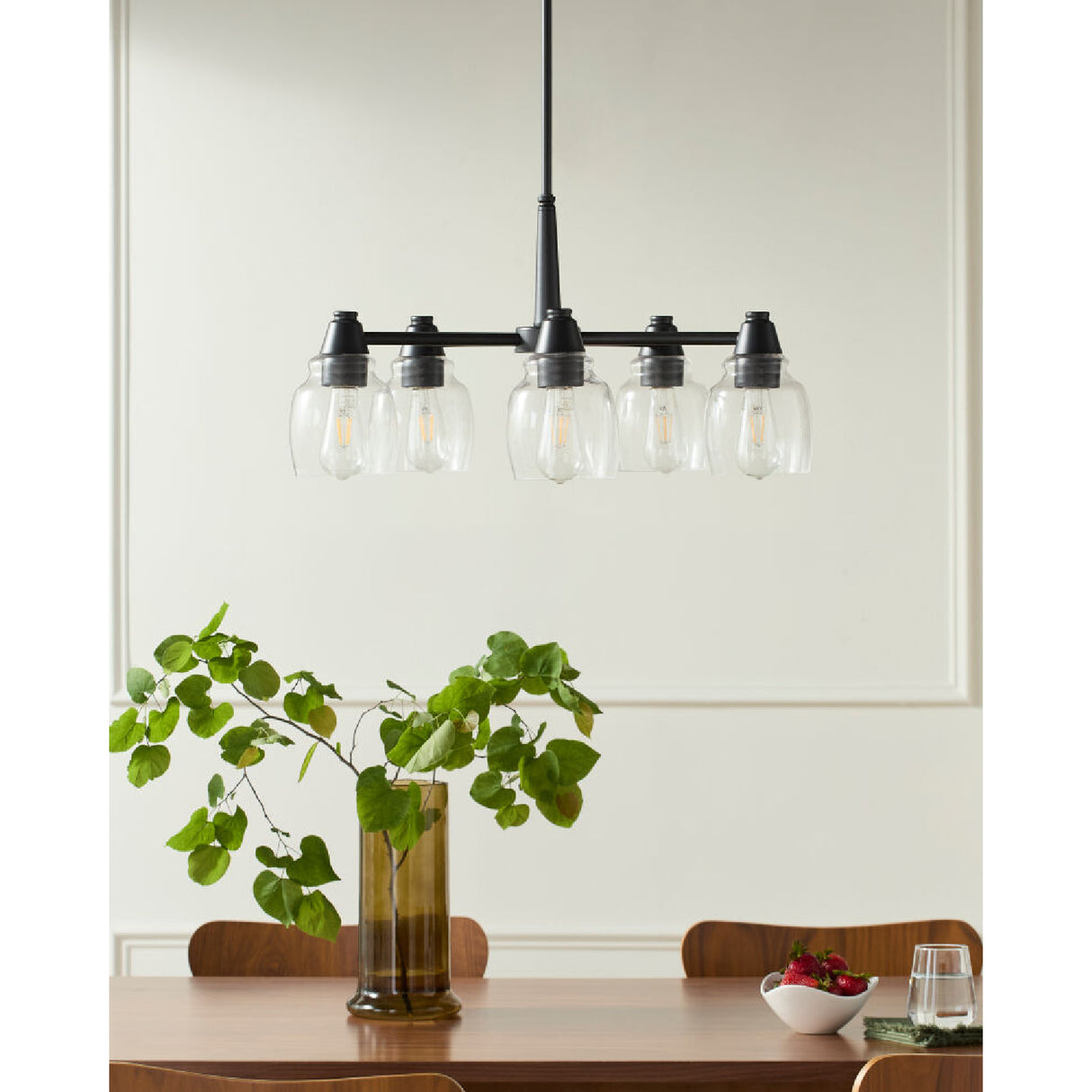   Iron Framed Glass Chandelier | Oroa.com
