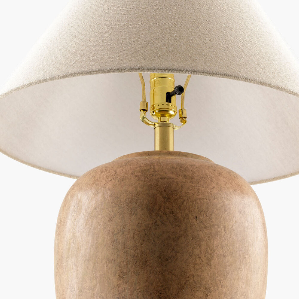   Modern European furniture - Glazed Brown Ceramic Table Lamp - www.oroa.com | Oroa.com