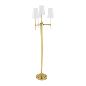   Modern European furniture - White Linen 3-Light Floor Lamp - www.oroa.com | Oroa.com