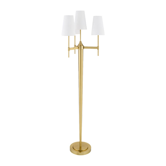 Modern European furniture - White Linen 3-Light Floor Lamp - www.oroa.com