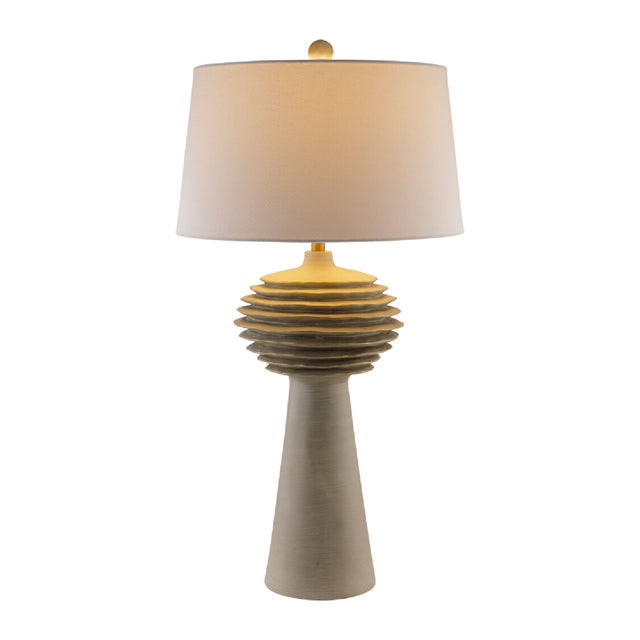 Modern European furniture - Gray Sculptured Accent Table Lamp - www.oroa.com