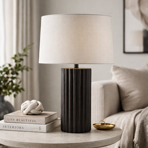   Ridged Ceramic Accent Table Lamp | Oroa.com