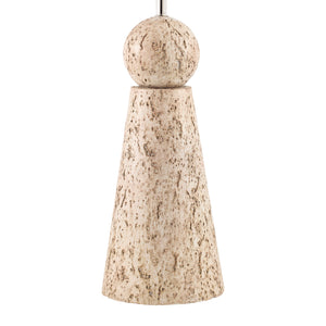   Travertine Base Rattan Table Lamps (2) | Oroa.com