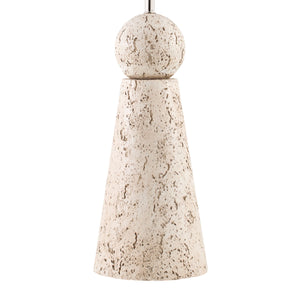   Travertine Base Rattan Table Lamps (2) | Oroa.com