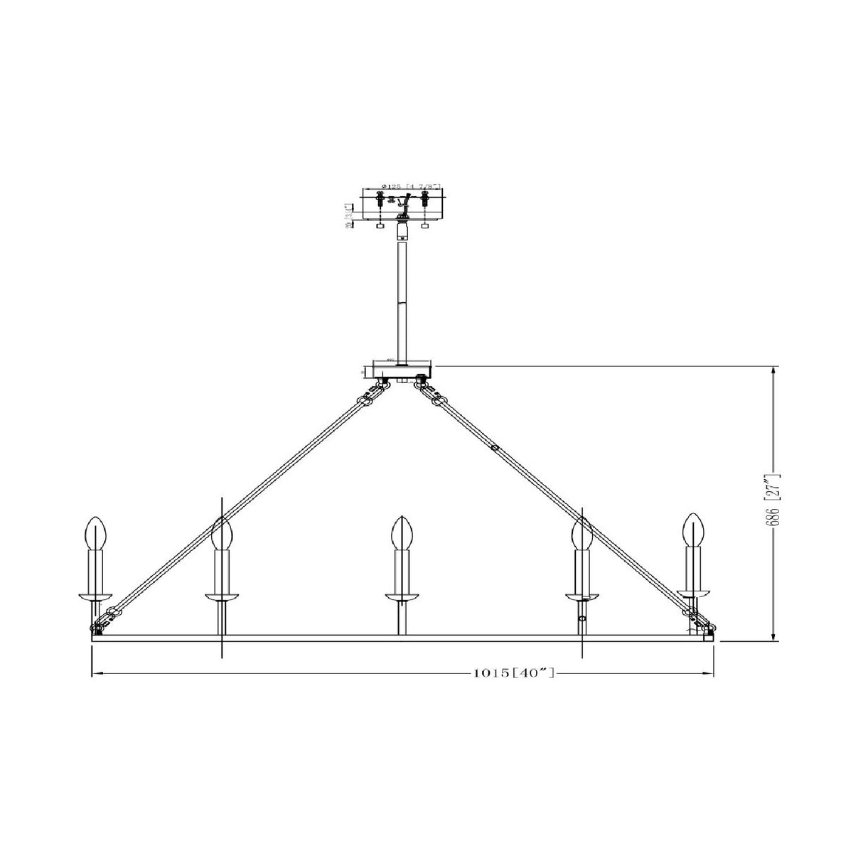   Modern European furniture - Black Iron 10-Light Chandelier - www.oroa.com | Oroa.com