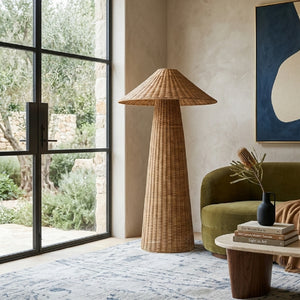   Modern European furniture - Brown Rattan Accent Floor Lamp - www.oroa.com | Oroa.com