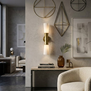   Modern European furniture - White Glass 2-Light Wall Lamp - www.oroa.com | Oroa.com