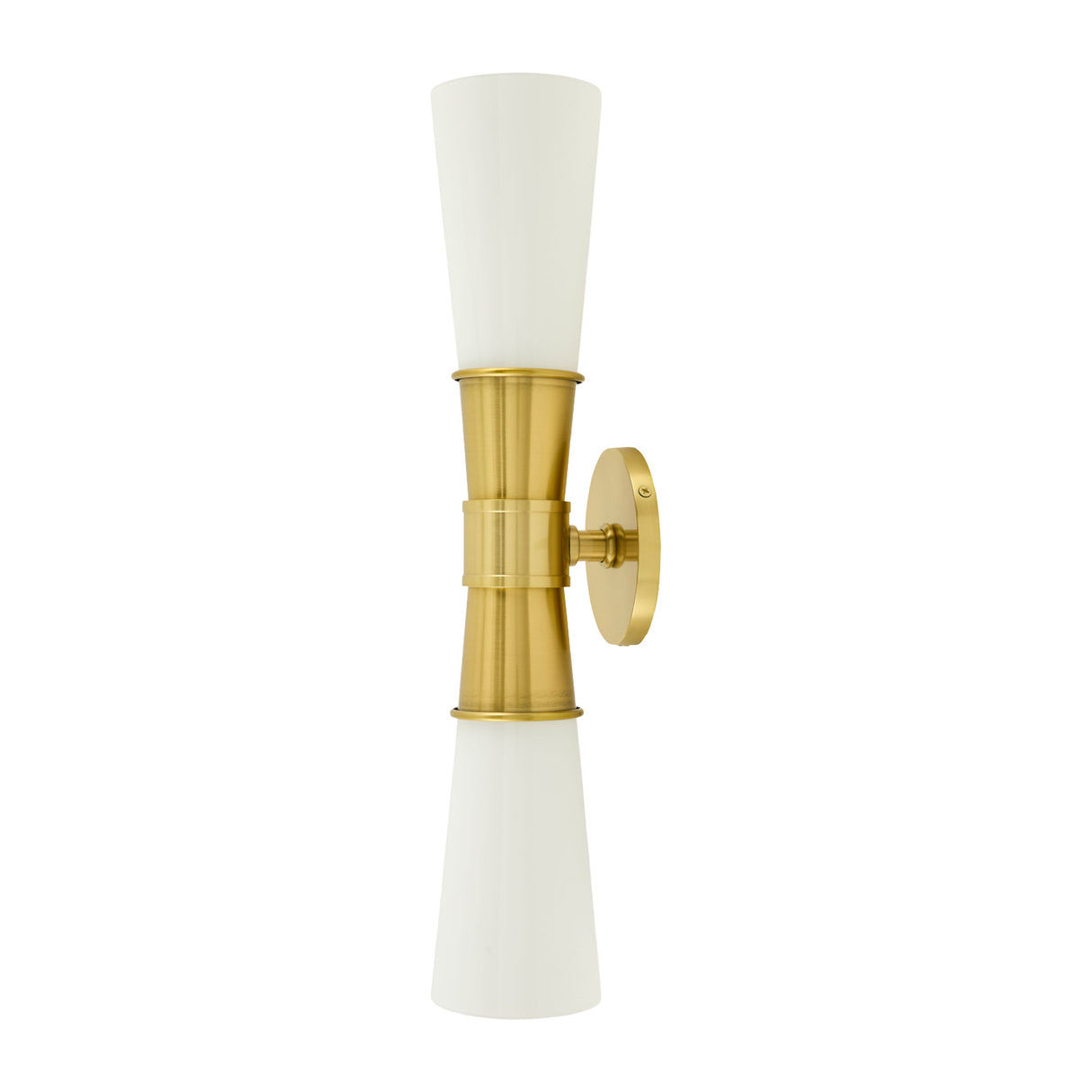   Modern European furniture - White Glass 2-Light Wall Lamp - www.oroa.com | Oroa.com