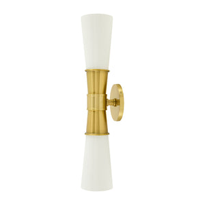   Modern European furniture - White Glass 2-Light Wall Lamp - www.oroa.com | Oroa.com
