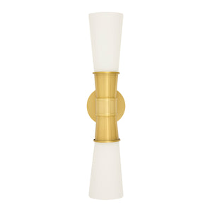   Modern European furniture - White Glass 2-Light Wall Lamp - www.oroa.com | Oroa.com