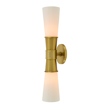   Modern European furniture - White Glass 2-Light Wall Lamp - www.oroa.com | Oroa.com