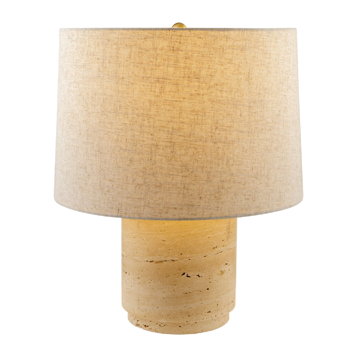   Travertine Base Accent Table Lamp | Oroa.com
