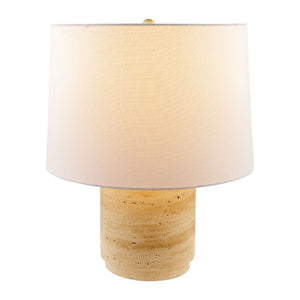   Travertine Base Accent Table Lamp | Oroa.com