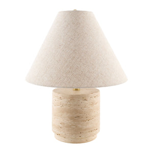   Travertine Base Accent Table Lamp | Oroa.com