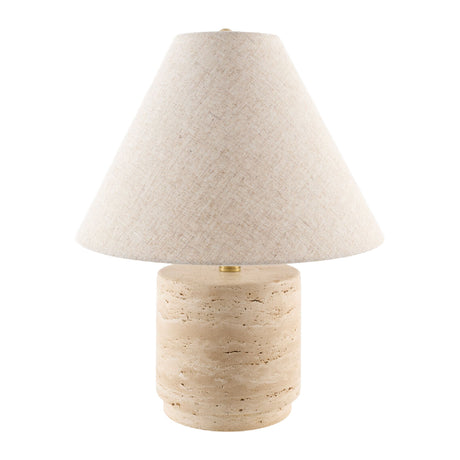   Travertine Base Accent Table Lamp | Oroa.com