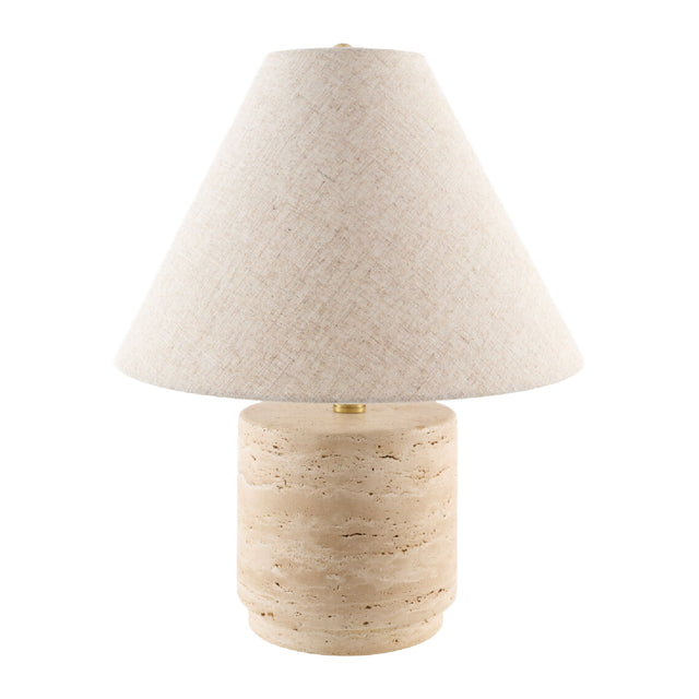 Travertine Base Accent Table Lamp | Kuda Home Travera | Oroa.com