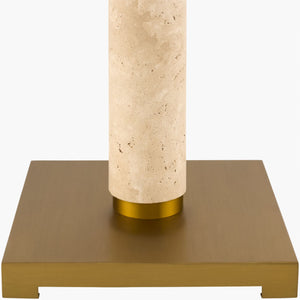   Modern European furniture - Beige Marble Accent Floor Lamp - www.oroa.com | Oroa.com