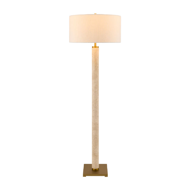 Modern European furniture - Beige Marble Accent Floor Lamp - www.oroa.com