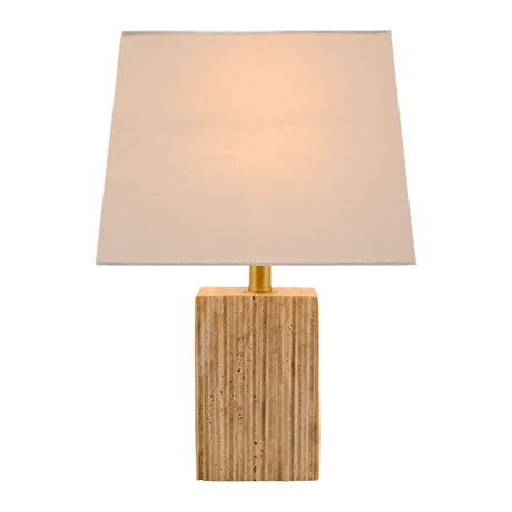   Modern European furniture - Brown Travertine Accent Table Lamp - www.oroa.com | Oroa.com