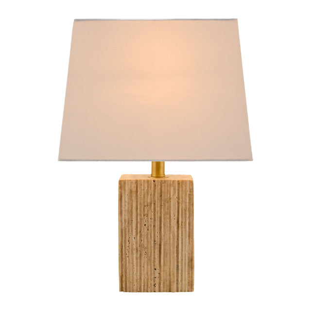 Modern European furniture - Brown Travertine Accent Table Lamp - www.oroa.com