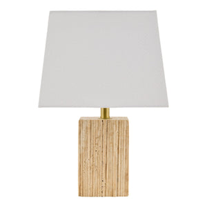   Modern European furniture - Brown Travertine Accent Table Lamp - www.oroa.com | Oroa.com