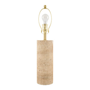   Modern European furniture - Reeded Travertine Accent Table Lamp - www.oroa.com | Oroa.com