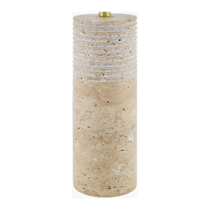   Modern European furniture - Cylindrical Travertine Accent Table Lamp - www.oroa.com | Oroa.com