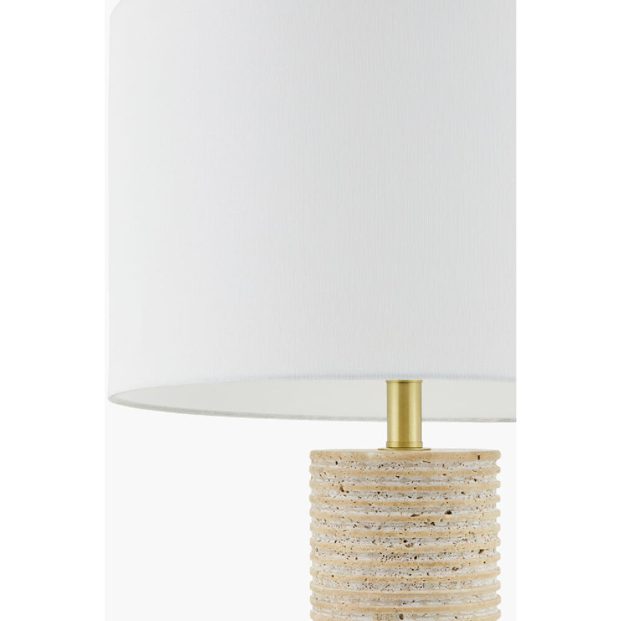   Modern European furniture - Cylindrical Travertine Accent Table Lamp - www.oroa.com | Oroa.com