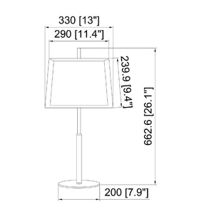   Modern European furniture - Black Linen Accent Table Lamp - www.oroa.com | Oroa.com