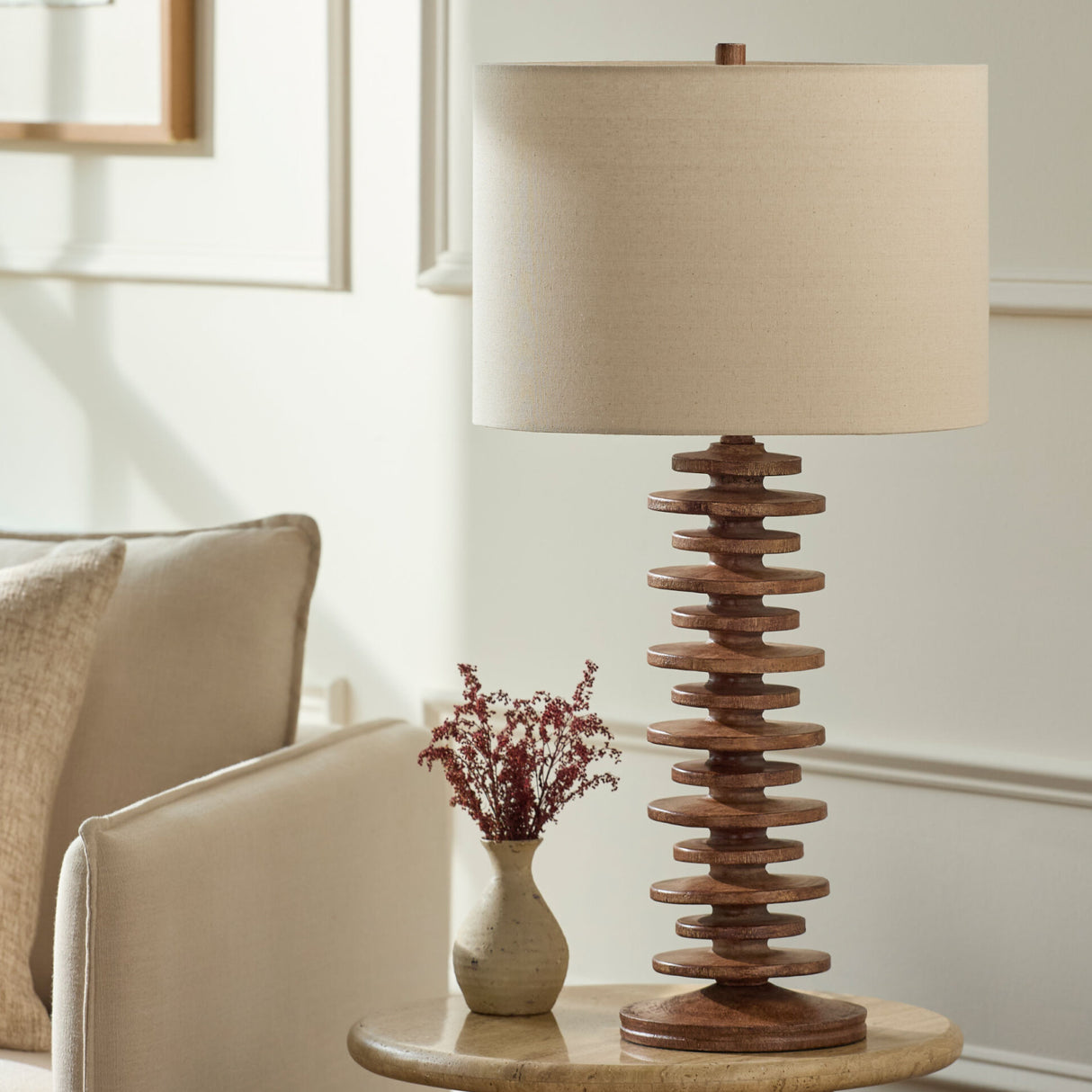   Stacked Circular Base Table Lamp | Oroa.com