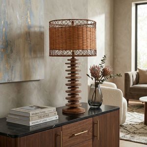   Braided Seagrass Accent Table Lamp | Oroa.com